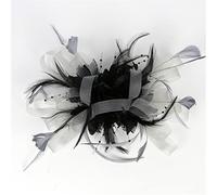 YTBHSHXZ, Tocados for mujer, sombreros con flores y plumas, accesorios for el cabello de novia europeos y americanos, fedora for fiestas(Black)