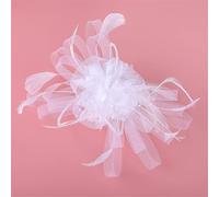 YTBHSHXZ, Tocados for mujer, sombreros con flores y plumas, accesorios for el cabello de novia europeos y americanos, fedora for fiestas(White)