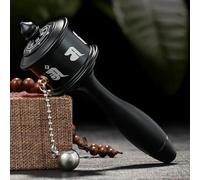YTDJJWLS 13 cm Exquisitos suministros tibetanos de cobre puro seis palabras Escrituras rueda de oración budista