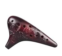 YTDJJWLS Fengya - Flauta de cerámica con 12 agujeros, color rojo