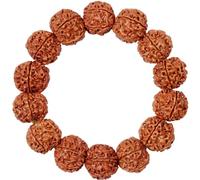 YTDJJWLS - Pulseras de abalorio de moda de 24 mm para hombre, religioso, Buda, meditación, amuletos de budismo, Madera, Sin gemas.