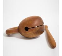 YTDJJWLS Tambor budista de madera para templo, 16 cm, color marrón