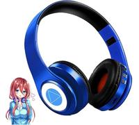 YTDTKJ Nakano Miku - Auriculares Bluetooth Quintuplets Quintessential con micrófono integrado, auriculares inalámbricos plegables sobre la oreja, estéreo de alta fidelidad para cosplay, azul,