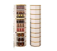 YTGHBIML Zapatero redondo de 45/86/127 cm, organizador de zapatos giratorio de 360°, para entrada, pasillo, ahorro de espacio, almacenamiento eficiente