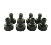 YTgilo 8 piezas American Faucet Thread Converter Joint 6/7.6-10.2 cm Plastic Soft Water Pipe Thread Female Connector Used for Lawn Gardens and Household Black