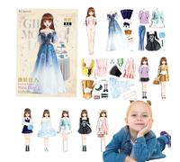 YTGOCN Juegos de Vestir con Imán, Vestir Muñecas, Muñecas Magnéticas Viste Juguete, Muñeca de Papel portátil para Vestir Princesas, Regalo fácil de agarrar para niñas de 4 a 7 años