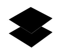 YTGZS Hojas de Plástico ABS Láminas de Plástico Negro Moldeable Largo 200mm Ancho 200mm 2 Piezas,200mmx200mmx10mm