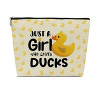 Ythuil Bolsa de maquillaje de patos, regalos de pato para mujeres, bolsa de cosméticos de animales para bolso, bolsa de regalo de pato, regalos para adolescentes, niñas, mejores amigas, hija, mejores