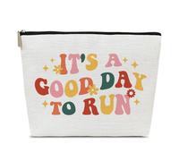 Ythuil Groovy - Bolsa de maquillaje para correr, regalos para mujeres, regalos para corredores, regalos para corredores de maratón, accesorios de correr para mujeres, es un buen día para correr,