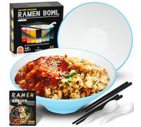 YTLEMON Juego De Tazones De Ramen De Plástico 2 Juegos De Cubiertos Japoneses De 34oz Con Palillos Y Cucharas Para Ensalada De Fideos Y Cereales Regalo Para Hombres Y Mujeres Para Nuevos Hogares