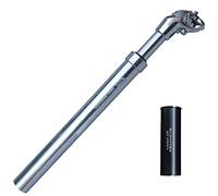 YTLT SPS-405 Tija de Sillín con Suspensión Bicicleta, Tija Sillin Amortiguador Diámetro de 27,2/28,6/30,0/30,4/30,9/31,6/33,9 mm, Tija para Sillin Muelle Aluminio Longitud 350mm,Plata,30.4mm