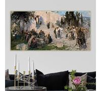 ytonghao Vasily Polenov El que es sin pecado, 1908" Lienzo clásico Pintura al óleo Imagen Telón de fondo Decoración Decoración del hogar 60x120cm Sin marco