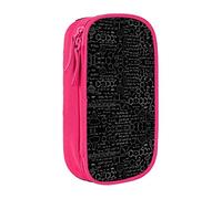 YTORA Estuche para lápices 3D con ilustración de ciencia abstracta y química, gran capacidad, bolsa de almacenamiento grande, duradera, 3 compartimentos, Pink, Talla única, Organizador de bolsas