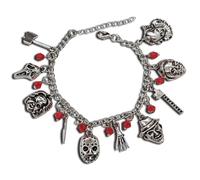 YTPAFK 1 pulsera de esqueleto, regalos de terror para Halloween, joyería gótica para los fanáticos del cine, accesorio de moda único para fiestas de Halloween, reuniones temáticas de películas de