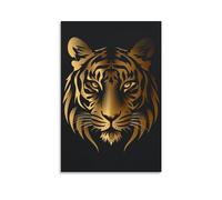 YTPONBCSTUG Wall Art Canvas Painting Poster HD Print Simplicity of A Tiger Picture Home Office Decor Living Room Bedroom Decorations Ready To Hang 24x36inch(60x90cm)