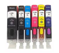 YTrBXZ Cartucho de Tinta Recargable PGI680 CLI681 PGI-680 CLI-681 con Arco de Arco Funciona con TS706 TR7560 TR8560 TS6160 TS6260 Empresas Compatibles alternativas(6Color 1set)