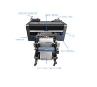 YTrBXZ Impresora DTF A3 30cm Todo en uno con 3 Cabezales de impresión XP600 CMYK White Varniz Máquina de impresión para Pegatinas de automóvil AB Impresora DTF DTF Compatible refurbish