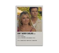 YTRENENRYRY Póster vintage con texto en inglés "Don'T Worry Darling" para pared, lienzo, estético, póster de música y películas, decoración para sala de estar, dormitorio, 20 x 30 cm, estilo sin marco
