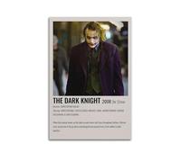YTRENENRYRY Póster vintage de The Dark Knight para pared, lienzo, estético, póster de música y películas, decoración para sala de estar, dormitorio, 50 x 75 cm, estilo sin marco