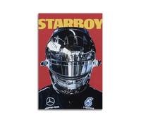 YTRENENRYRY Starboy - Póster vintage para pared, lienzo, estético, póster de música y películas, decoración para sala de estar, dormitorio, 50 x 75 cm, estilo sin marco