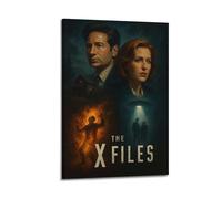 YTRENENRYRY The X-Files - Póster vintage para pared, lienzo, estético, póster de música y películas, decoración para sala de estar, dormitorio, 20 x 30 cm, estilo marco