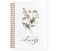 YTRGI Cuaderno cristiano floral bohemio con texto en inglés "I Am with You Always" para tomar notas, regalos cristianos para mujeres, cuaderno religioso en espiral de 5.5 x 8.3 pulgadas