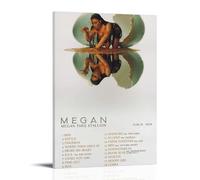 YTRWOEGF Megan by Megan Thee Stallion Pósteres estéticos para pared, lienzo, decoración vintage, póster decorativo para sala de estar, dormitorio, 30 x 45 cm, estilo marco