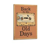YTRWOEGF Póster estético de Back to The Old Days para decoración de pared, póster vintage, pintura decorativa para sala de estar, dormitorio, 30 x 45 cm, estilo marco