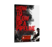 YTRWOEGF Póster estético de pared con texto en inglés "How to Blow Up A Pipeline" (50 x 75 cm), estilo marco