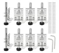 YTSMFL Juego de 8 patas ajustables para muebles, 102 mm, para muebles, altura regulable, con 48 tornillos pequeños y 1 llave Allen para muebles y armarios