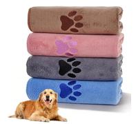 YTSMFL Toalla para perros, 4 unidades, extra absorbente, 100 x 50 cm, secado rápido, toallas de microfibra para mascotas, para gatos, perros u otras mascotas