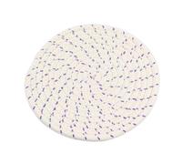 YTtkku 1/3 manteles individuales redondos de hilo de algodón para bebidas, almohadillas calientes, absorbentes, a prueba de quemaduras, hechos a mano, hilo de algodón tejido