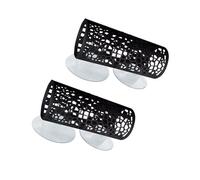 YTtkku 2 piezas para decoración de acuarios, túneles de peces, cuevas, refugios con ventosa, mejorados para decoración de peceras de mascotas que descansan y crían