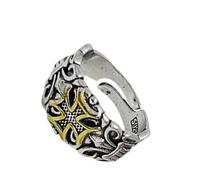 YTtkku Anillos de vástago abierto inspirados en la náutica, tamaño ajustable, joyería de aleación vintage para él, ocasiones de regalo, anillos ajustables Oceanics King, One Size, como se describe