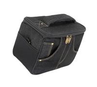 YTtkku Bolsa de transporte para amplificador de guitarra, estilo retro, textura de tela, partición interna, absorción de golpes, para uso al aire libre, bolsa de almacenamiento para altavoces, Black