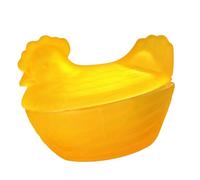 YTtkku Bonito recipiente transparente para gallinas en nido para uso en cocina, tarro de almacenamiento de vidrio con forma de gallina