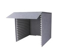 YTtkku Cabina aislante de escritorio con gran espacio interior para Homestudio Transportable Plan y cabina vocal flexible con aislamiento de ruido portátil