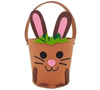 YTtkku Cesta de fieltro para celebración de Pascua, bolsa de regalo con asa de transporte, decoración de festivales, suministros de manualidades, cesta de almacenamiento de vacaciones