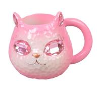 YTtkku Crystal Styles - Tazas de resina con cara de gato, diseño de geoda coleccionable, accesorio de cocina, accesorios de cocina, tazas de geoda de resina