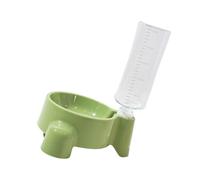 YTtkku Cuenco elevado para mascotas que ahorra espacio con botella integrada de 500 ml, diseño resistente a fugas y estación de alimentación desmontable, juego doble extraíble