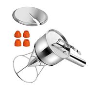 YTtkku Dispensador de masa multifuncional de acero inoxidable de 1200 ml, perfecto para panqueques, cupcakes y pasteles, con soporte fácil de usar, dispensador de masa de acero inoxidable