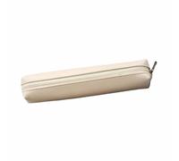 YTtkku Estuche pequeño para lápices, bolsa de almacenamiento de cuero con cremallera, organizador portátil para bolígrafos, bolsa de cosméticos de viaje para mujeres y hombres, estuche de maquillaje