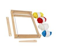 YTtkku Juego de manualidades para adultos y niños principiantes, incluye marco de madera de 4 colores y aguja de tejer de madera, herramientas de tejer de madera