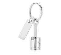 YTtkku Llavero de pistón mecánico para cenizas de mascotas, llavero de cremación de metal, llavero de cremación en forma de pistón