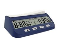 YTtkku Reloj de juego multilingüe con 5 sistemas de sincronización de competición, volumen ajustable, portátil y de fácil configuración, temporizador de ajedrez de sonido ajustable