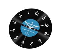 YTtkku Reloj de pared contemporáneo de 12 pulgadas, diseño único de discos de vinilo, decorativo para decoración del hogar, pared trasera