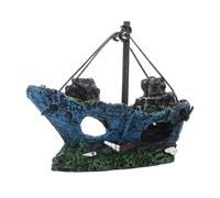 YTtkku Resinas náufragos artificiales, adornos flotantes, barcos naufragados, arte en miniatura, naufragios para peceras, acuarios, barcos piratas hundidos