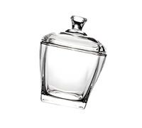 YTtkku Tarro cuadrado transparente para caramelos con sello seguro para decoración del hogar, tarro cuadrado de caramelos de vidrio