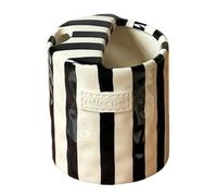 YTtkku Taza de café de cerámica a rayas antideslizante para chocolate caliente, té helado, uso diario, regalo de Navidad, vasos de cerámica a rayas