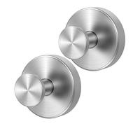 YTUGIL 2 ganchos con ventosa extrafuertes - Toallero con ventosa sin taladrar, resistente al agua, reutilizable, gancho con ventosa para baño, cocina, ducha, ventosa, color plateado